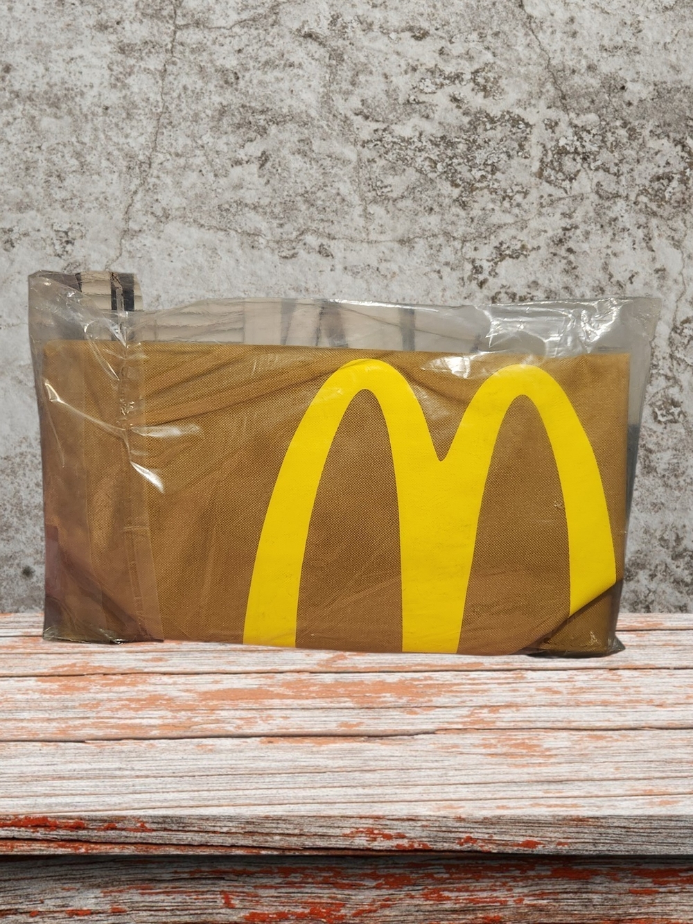 Brown Canvas Roll-Top McDonalds Backpack with Yellow Accent. HOT ITEM! - Picture 11 of 12